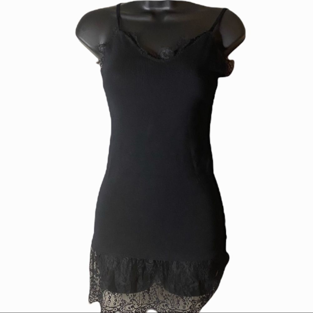 Black Top bottom Lace Camisole Sleeveless Top sexy